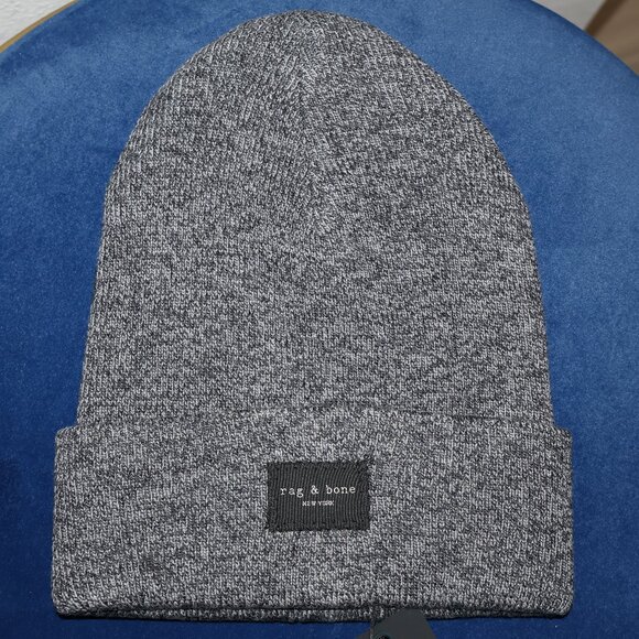 NEW Rag and Bone New York Gray Knit Beanie Hat Unisex - Picture 2 of 6